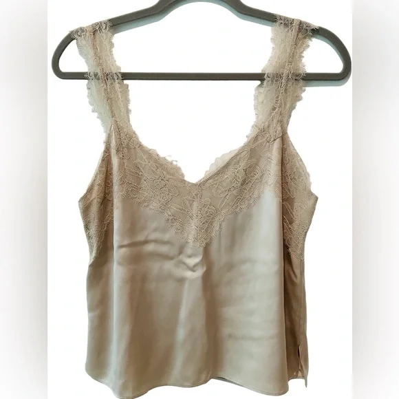 Cami NYC Lace Trim Cream Camisole - Picture 2 of 3